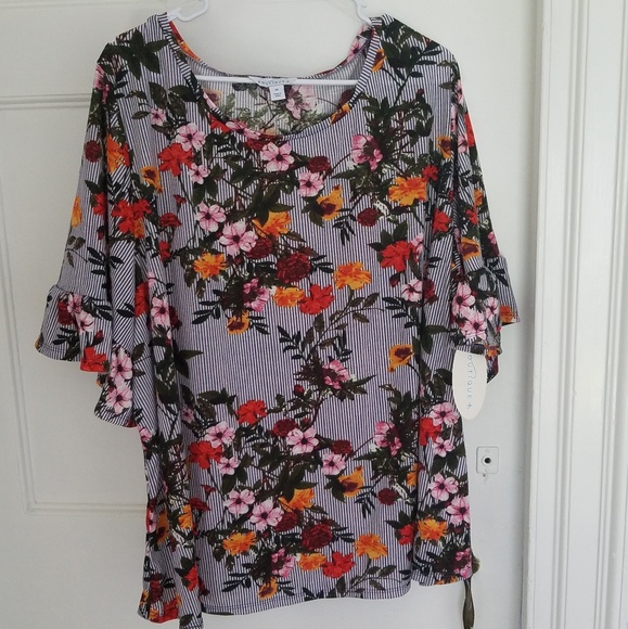 Boutique 9 Tops - Ruffle-sleeved blouse